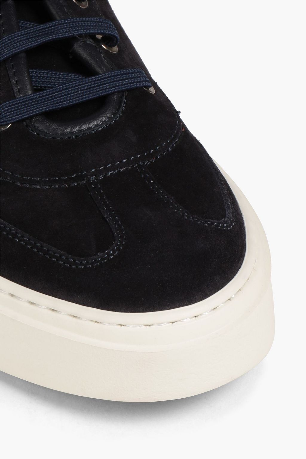 FERRAGAMO Logo-appliquéd suede sneakers