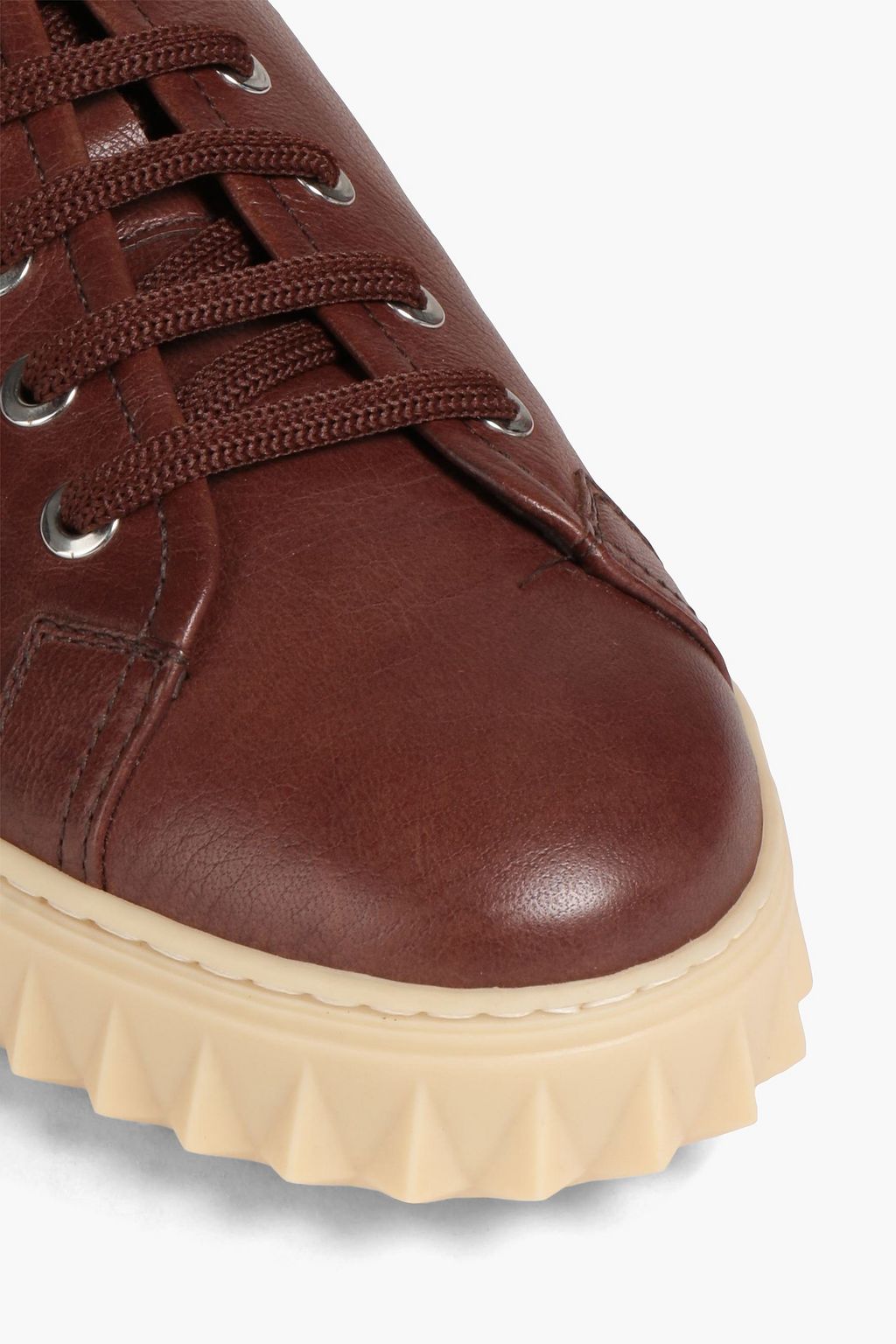 FERRAGAMO Two-tone leather sneakers