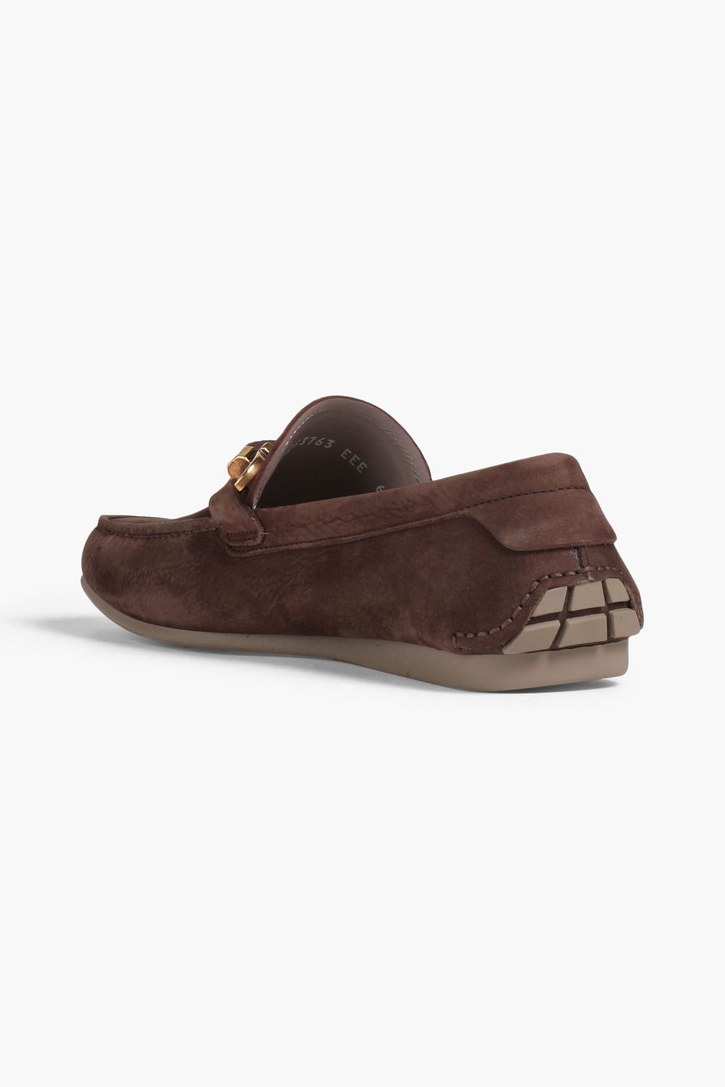 FERRAGAMO Embellished nubuck driving shoes