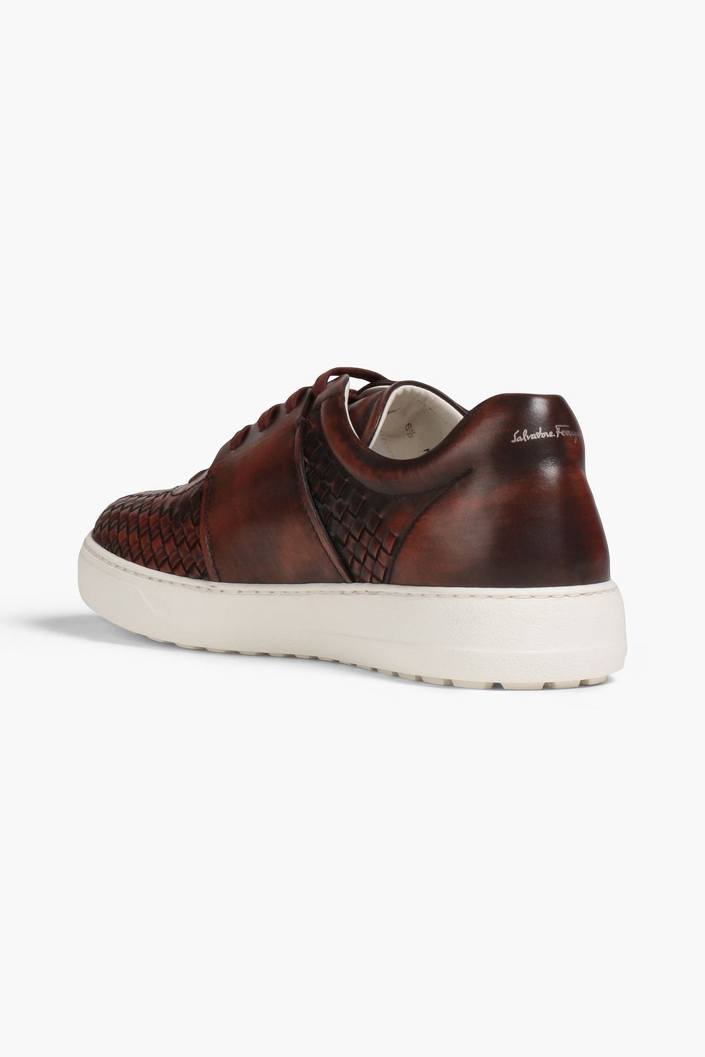 FERRAGAMO Braided leather sneakers