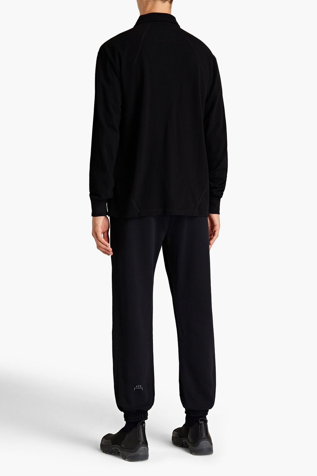 A-COLD-WALL* Cropped printed French cotton-terry track pants