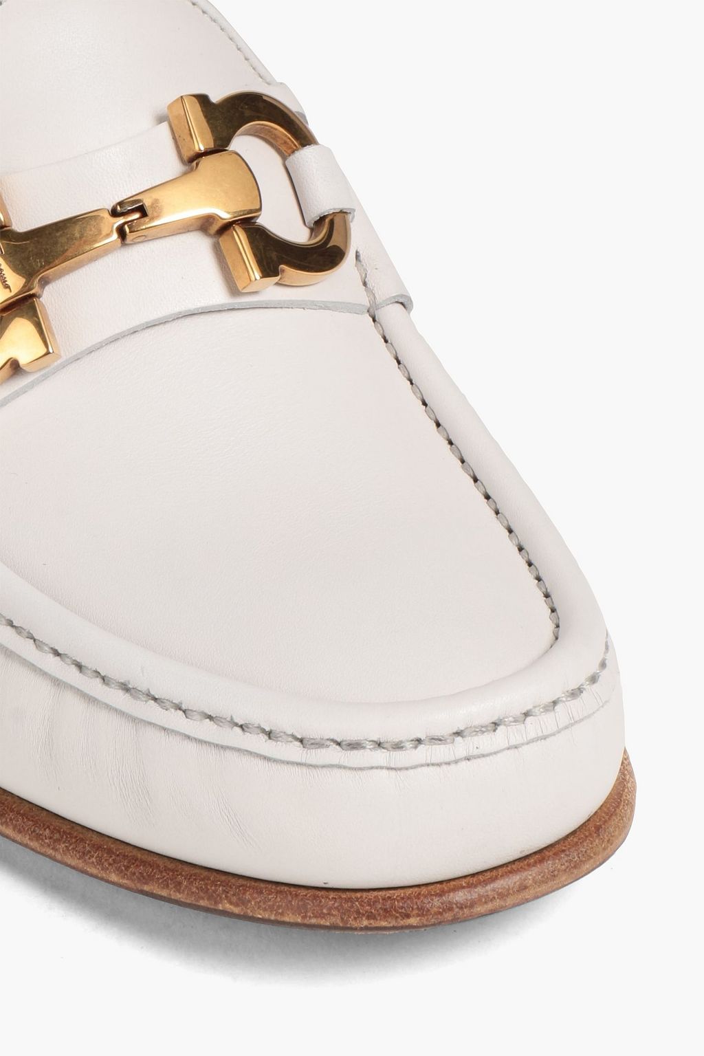 FERRAGAMO Embellished leather loafers