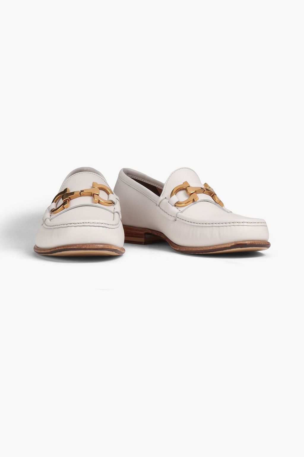 FERRAGAMO Embellished leather loafers
