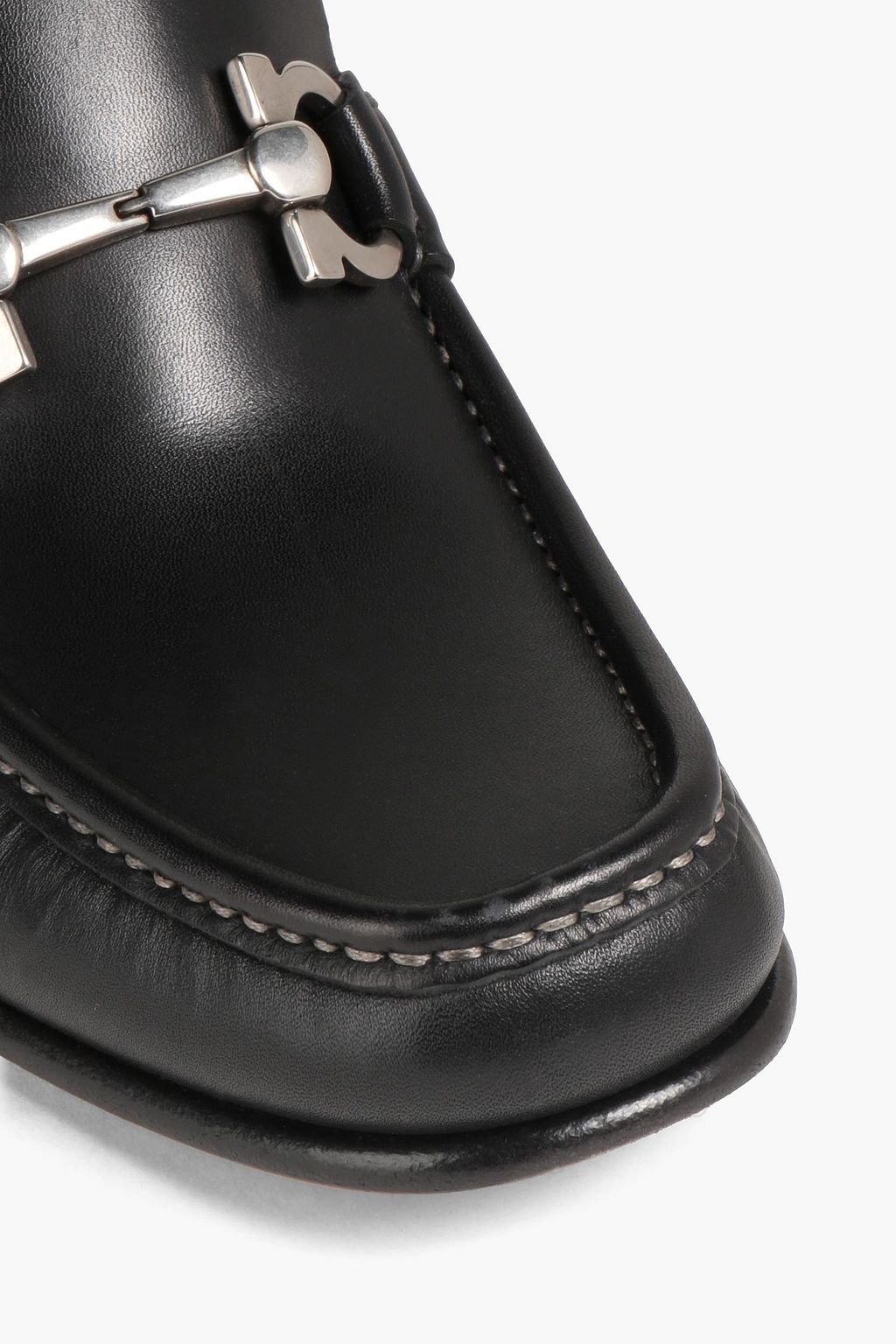 FERRAGAMO Embellished leather loafers