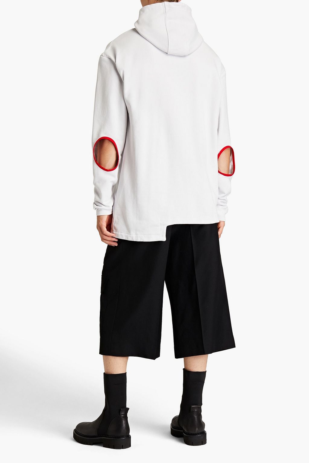 A-COLD-WALL* Cutout printed French cotton-terry hoodie