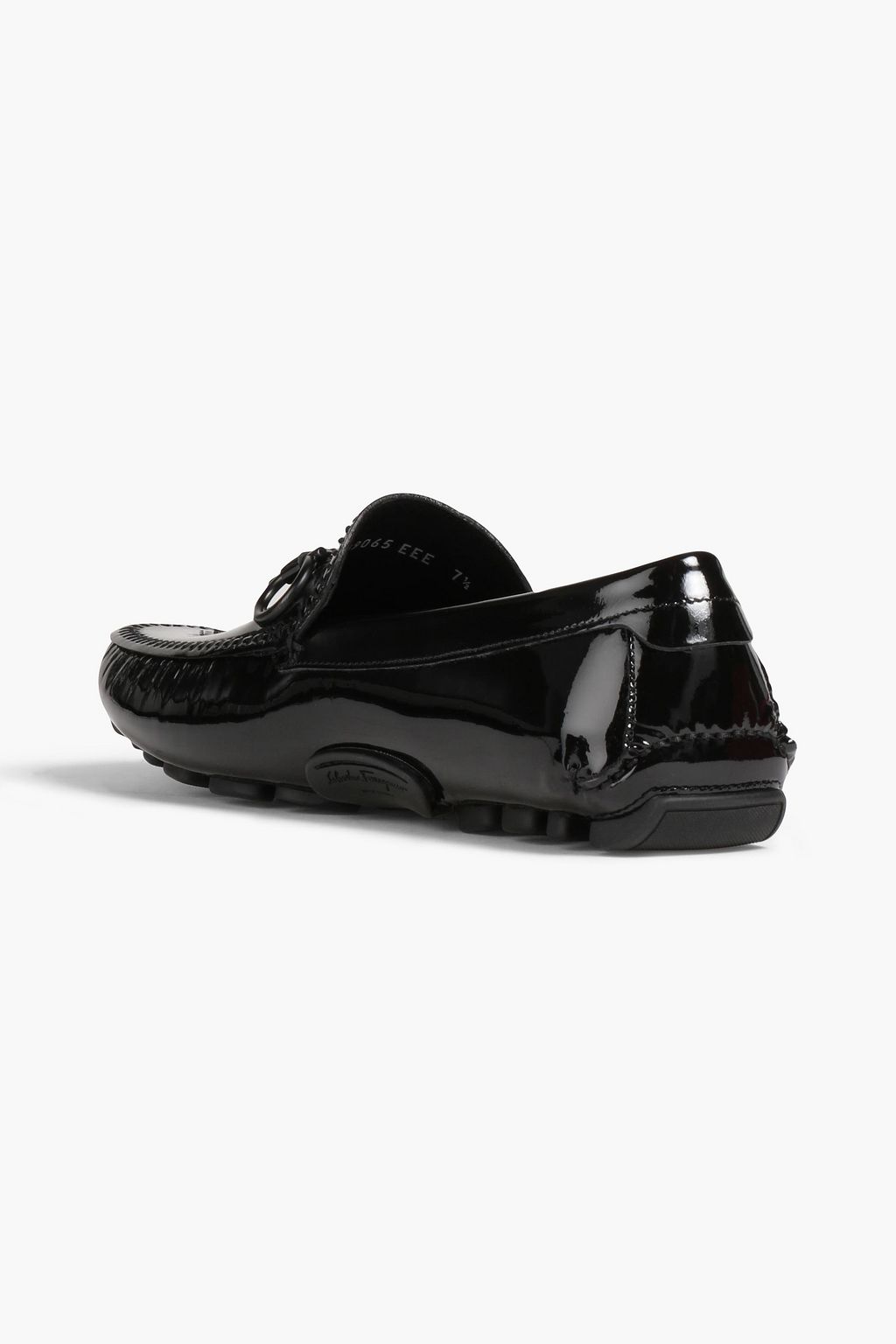 FERRAGAMO Embellished patent-leather loafers