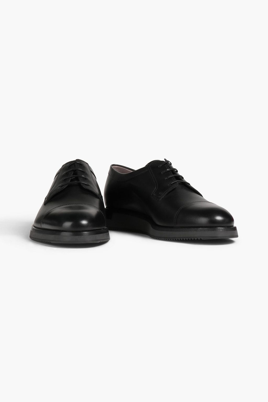 FERRAGAMO Two-tone leather derby shoes