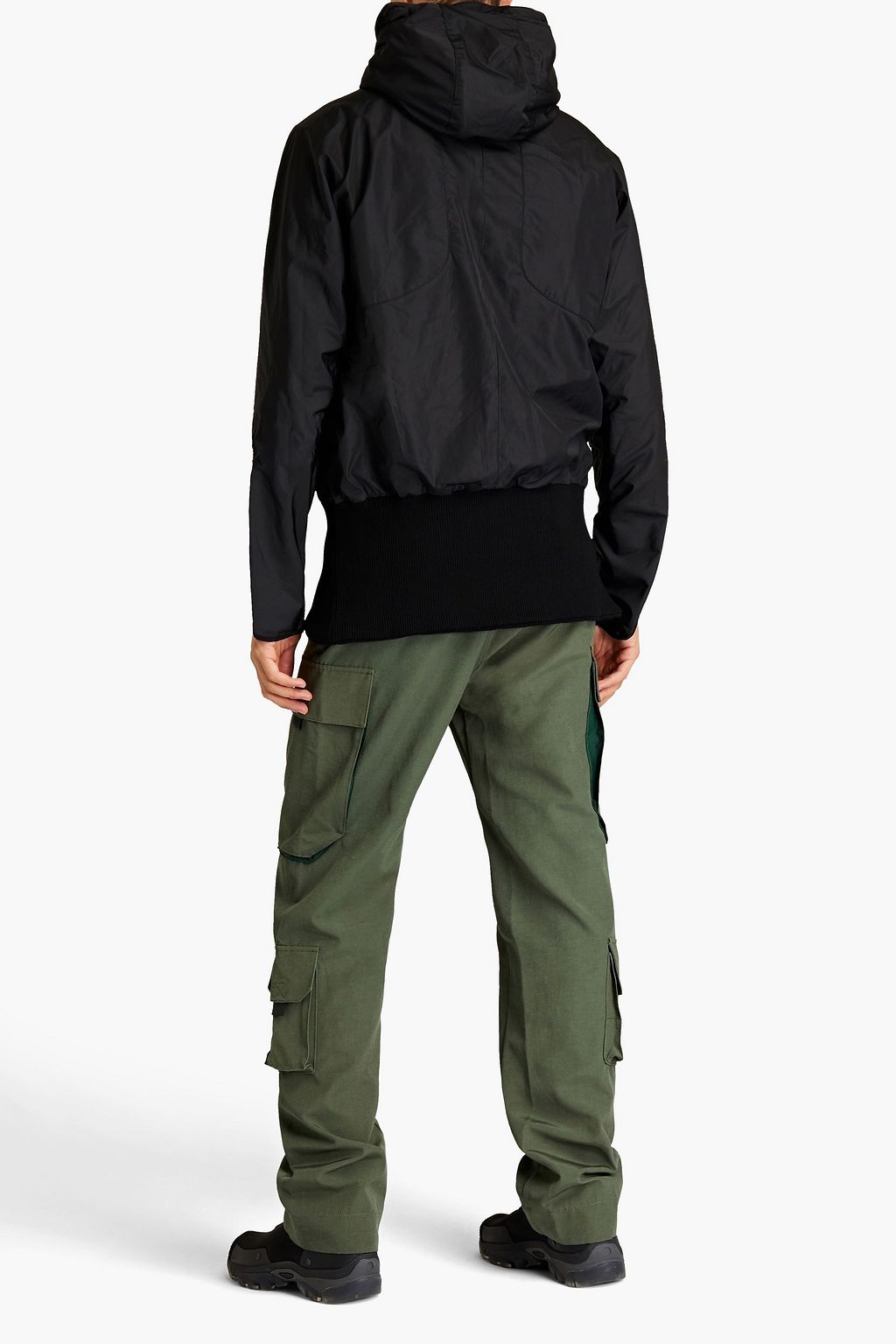 A-COLD-WALL* Knit-paneled shell hooded jacket