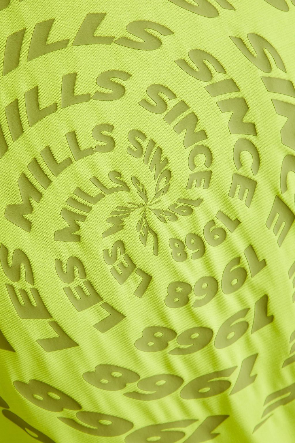 REEBOK X LES MILLS Neonfarbenes T-Shirt aus Stretch-Jersey mit Print