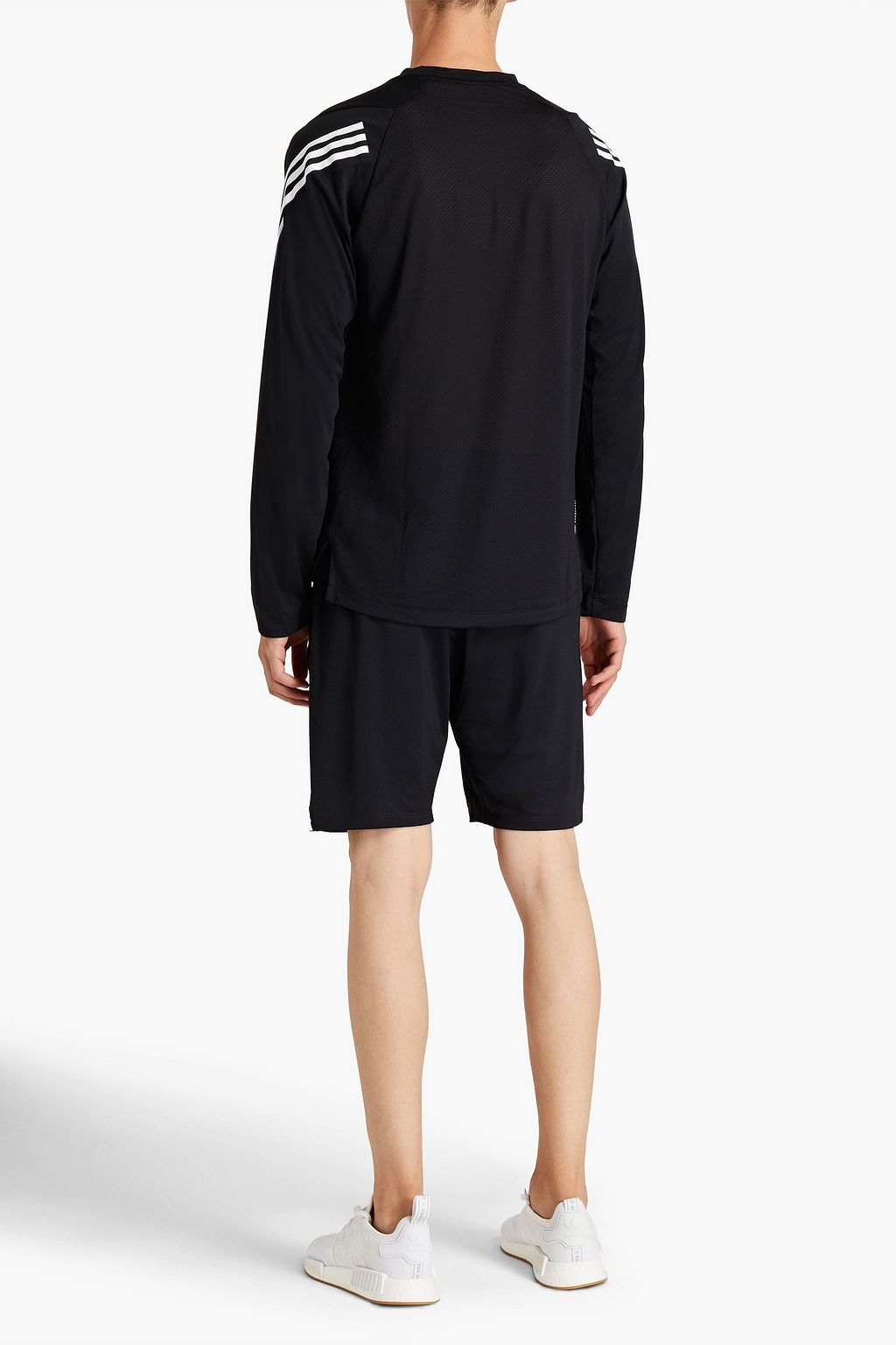 ADIDAS T-Shirt aus Stretch-Jersey mit Logoprint und Mesh-Einsatz