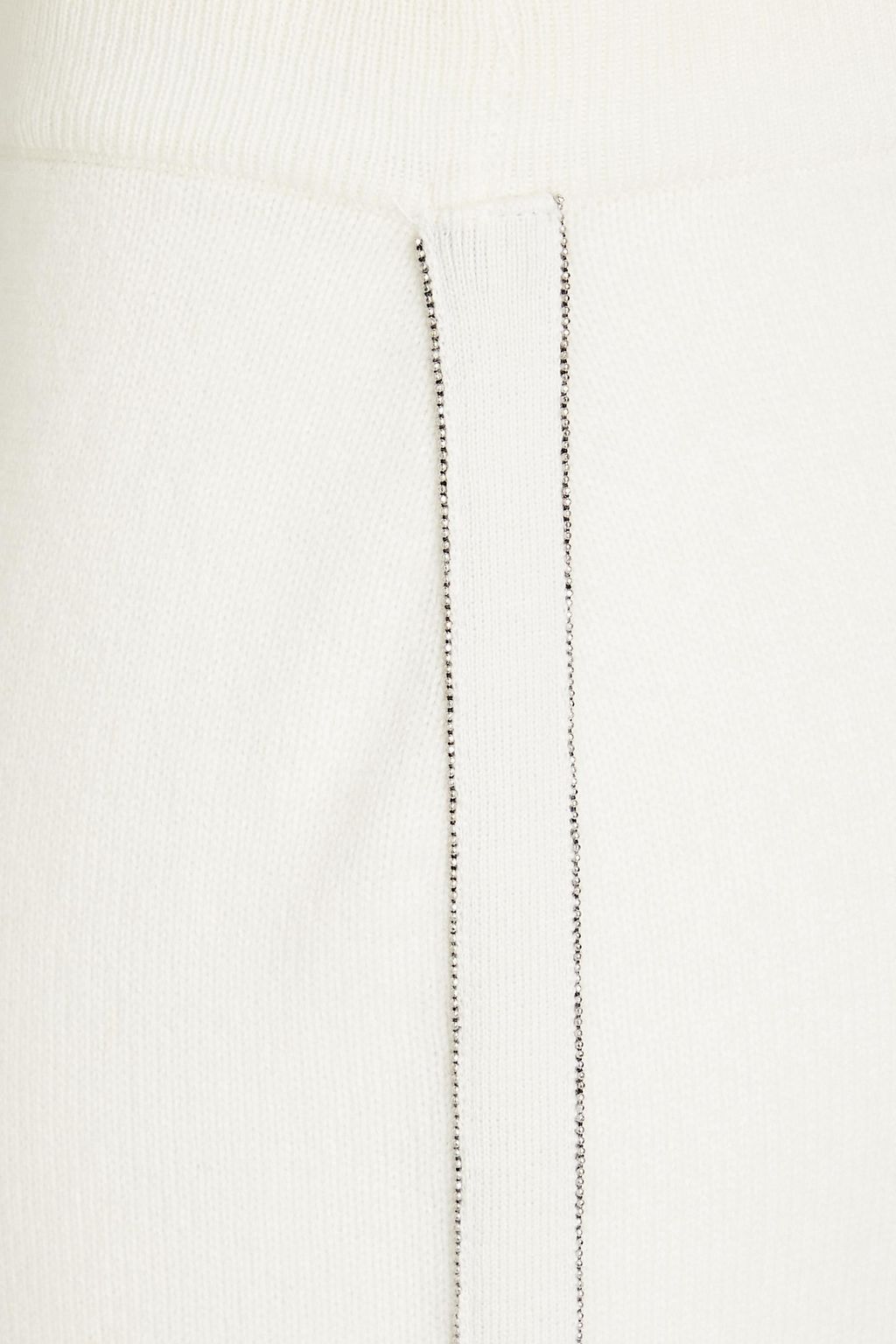 N.PEAL Embellished mélange cashmere midi pencil skirt