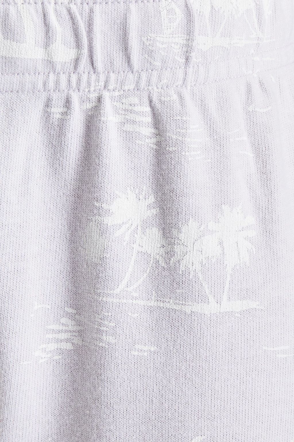 MONROW Printed French terry track pants THE