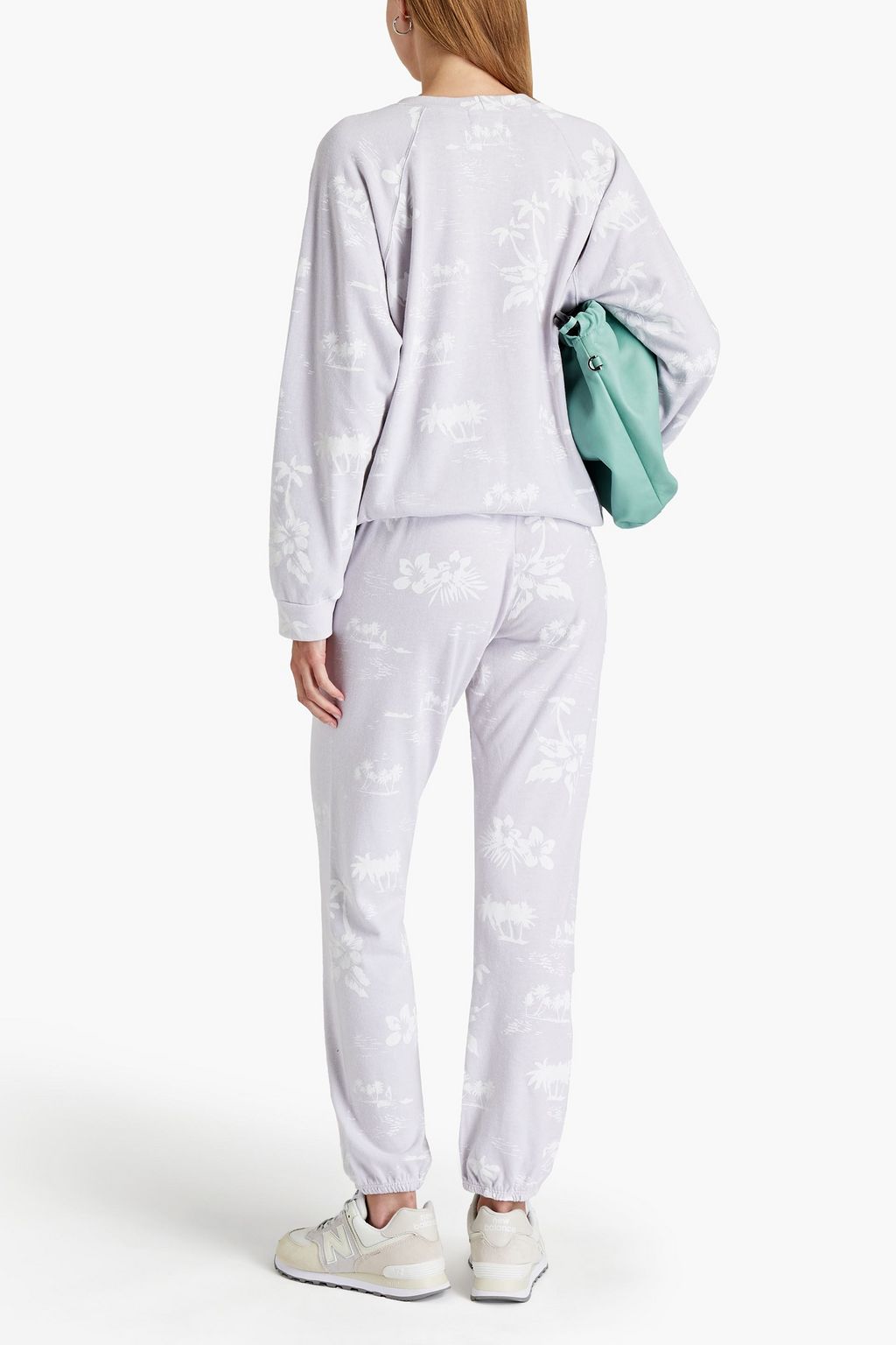 MONROW Printed French terry track pants THE