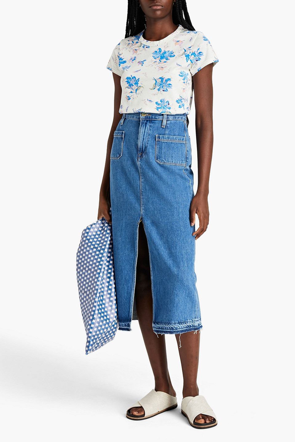 Rag & Bone Floral-print Organic Cotton-jersey T-shirt