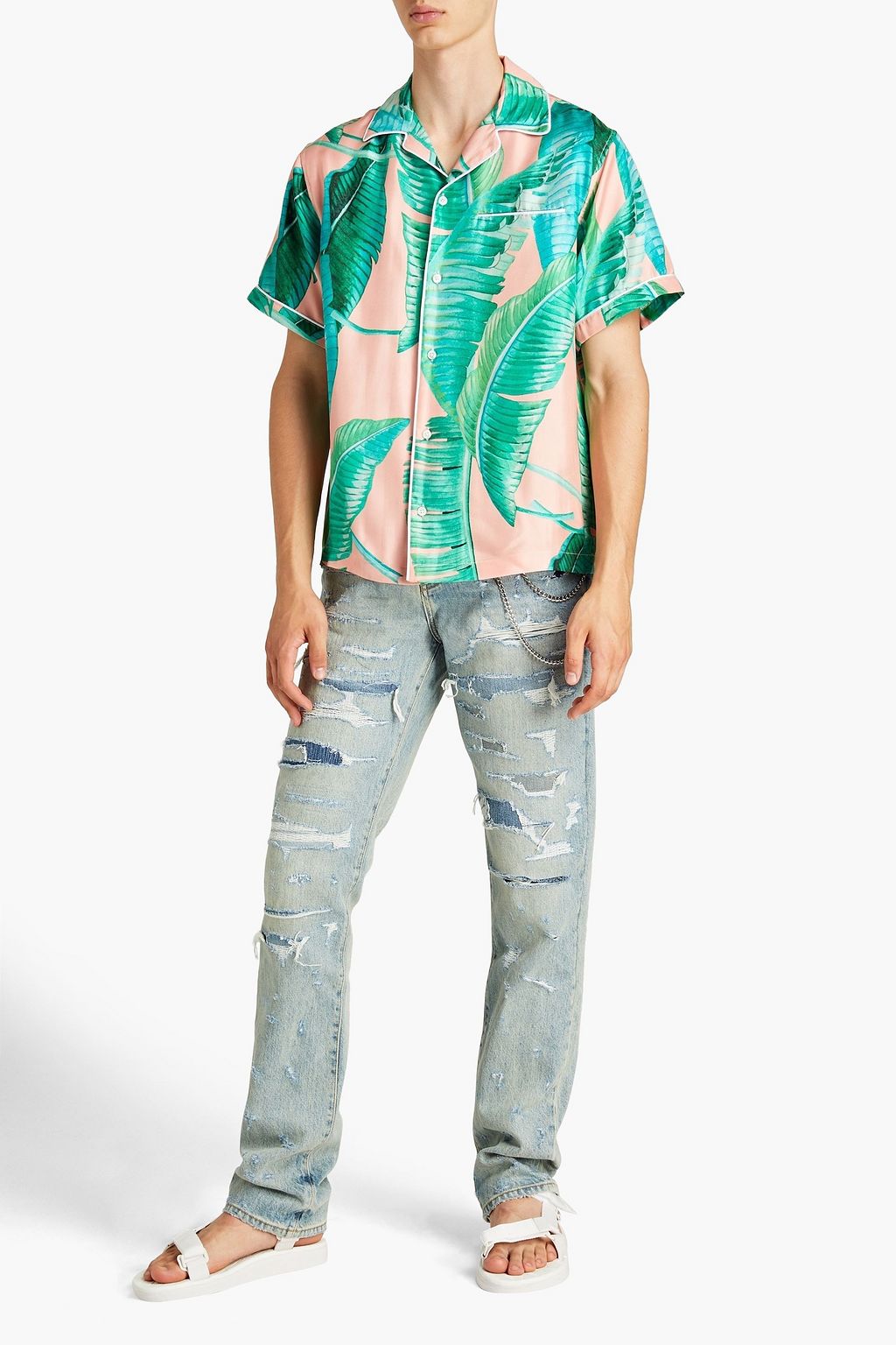 AMIRI Straight-fit distressed whiskered denim jeans
