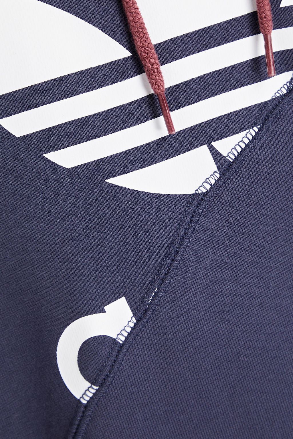 ADIDAS ORIGINALS Bedruckter Hoodie aus Baumwollfrottee in Colour-Block-Optik