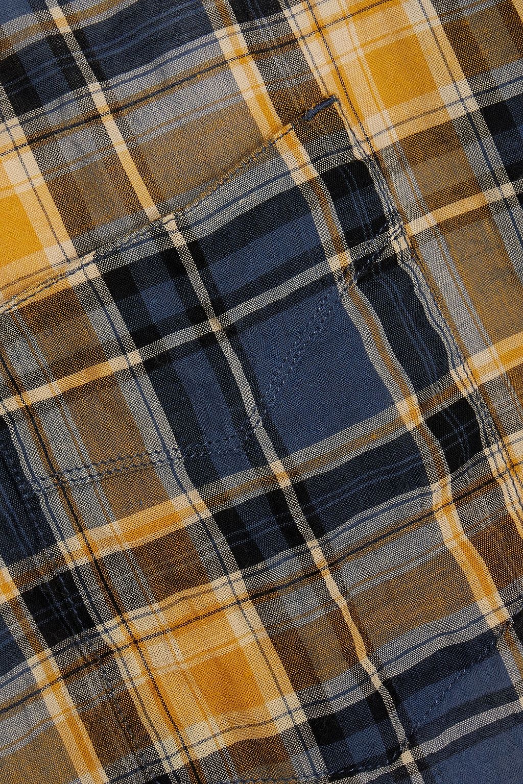 OFFICINE GÉNÉRALE Checked cotton-blend shirt