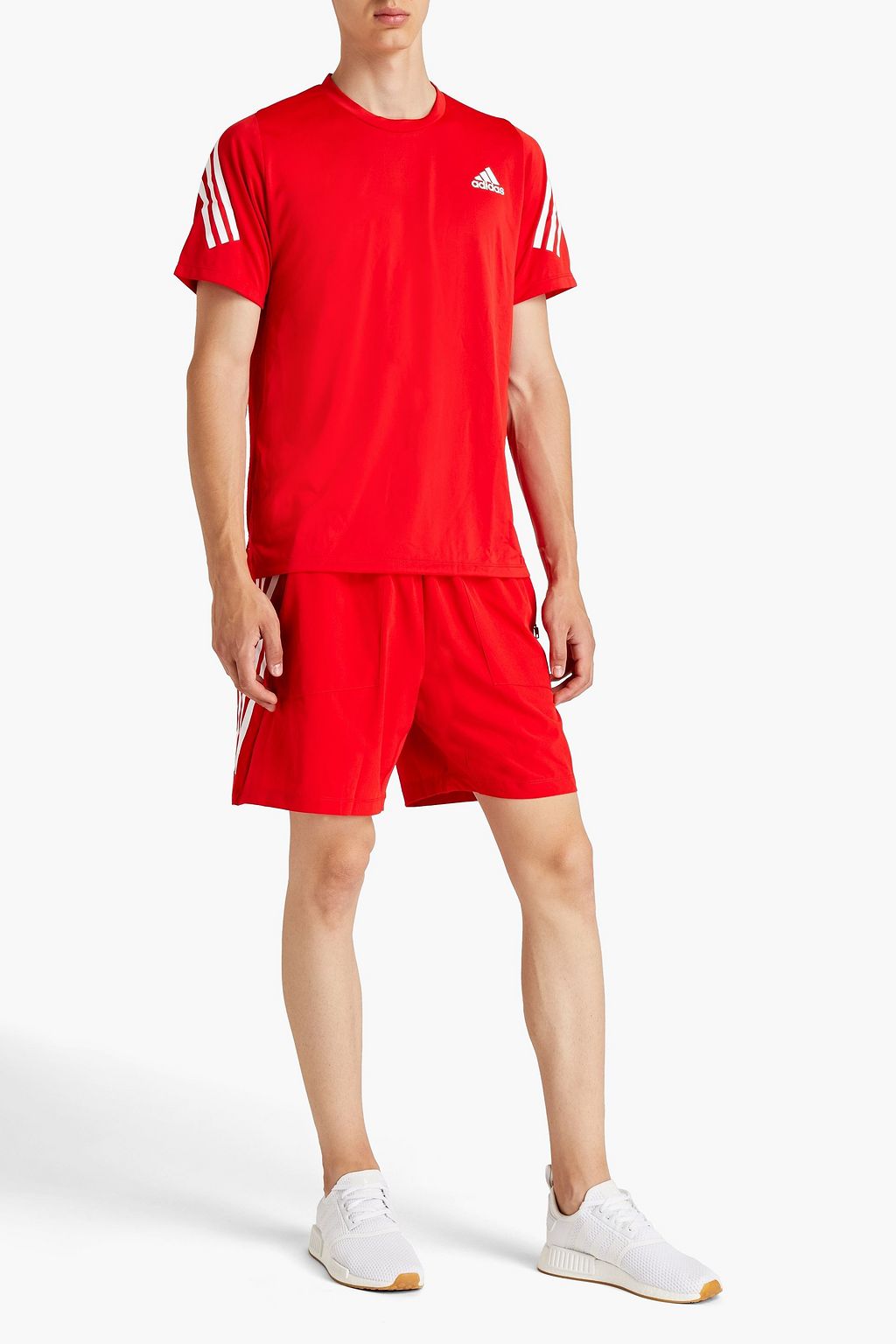 ADIDAS T-Shirt aus recyceltem Stretch-Jersey mit Logoprint