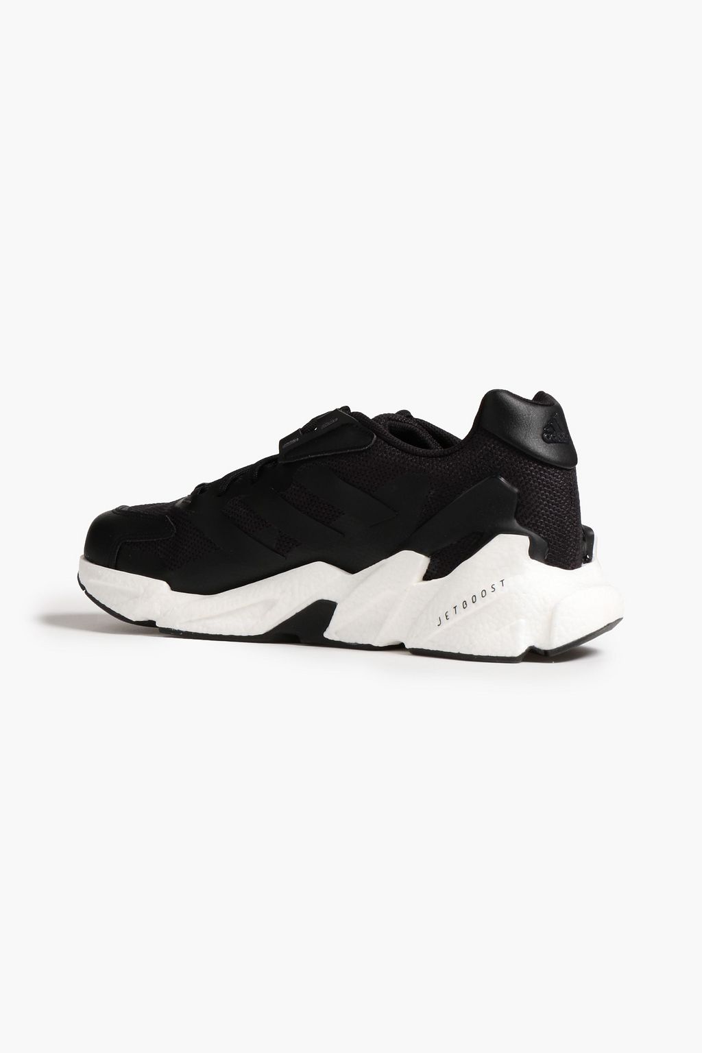 ADIDAS Faux leather-trimmed coated mesh sneakers