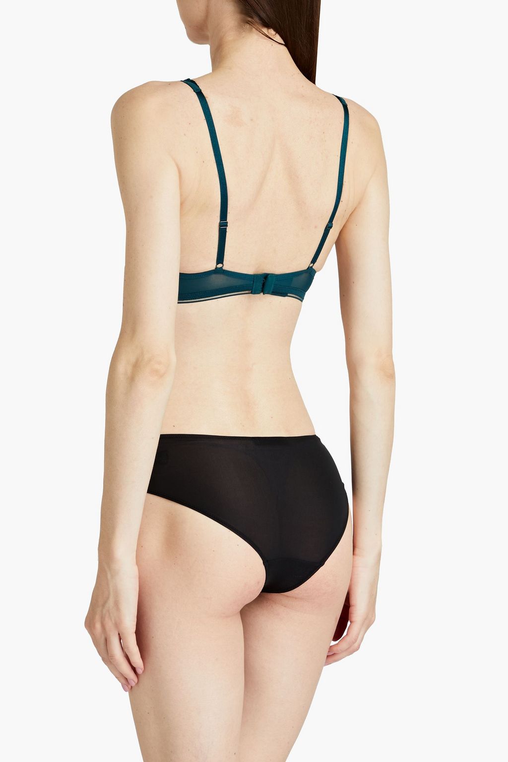 MAISON LEJABY Embroidered tulle underwired triangle bra