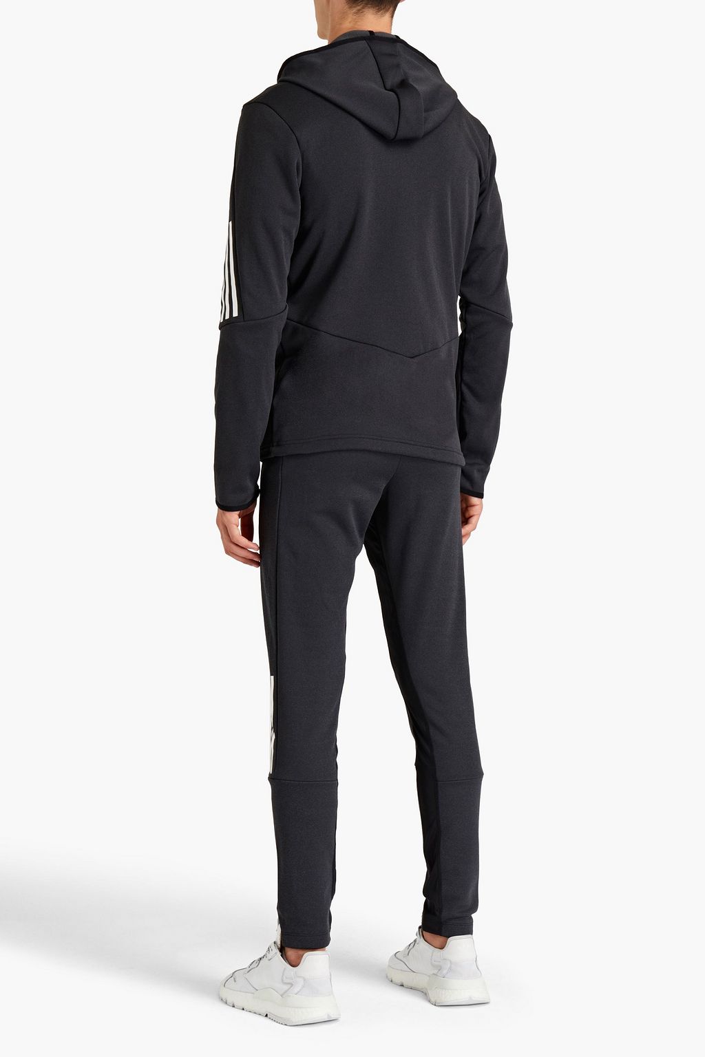 ADIDAS Logo-print fleece hooded track jacket