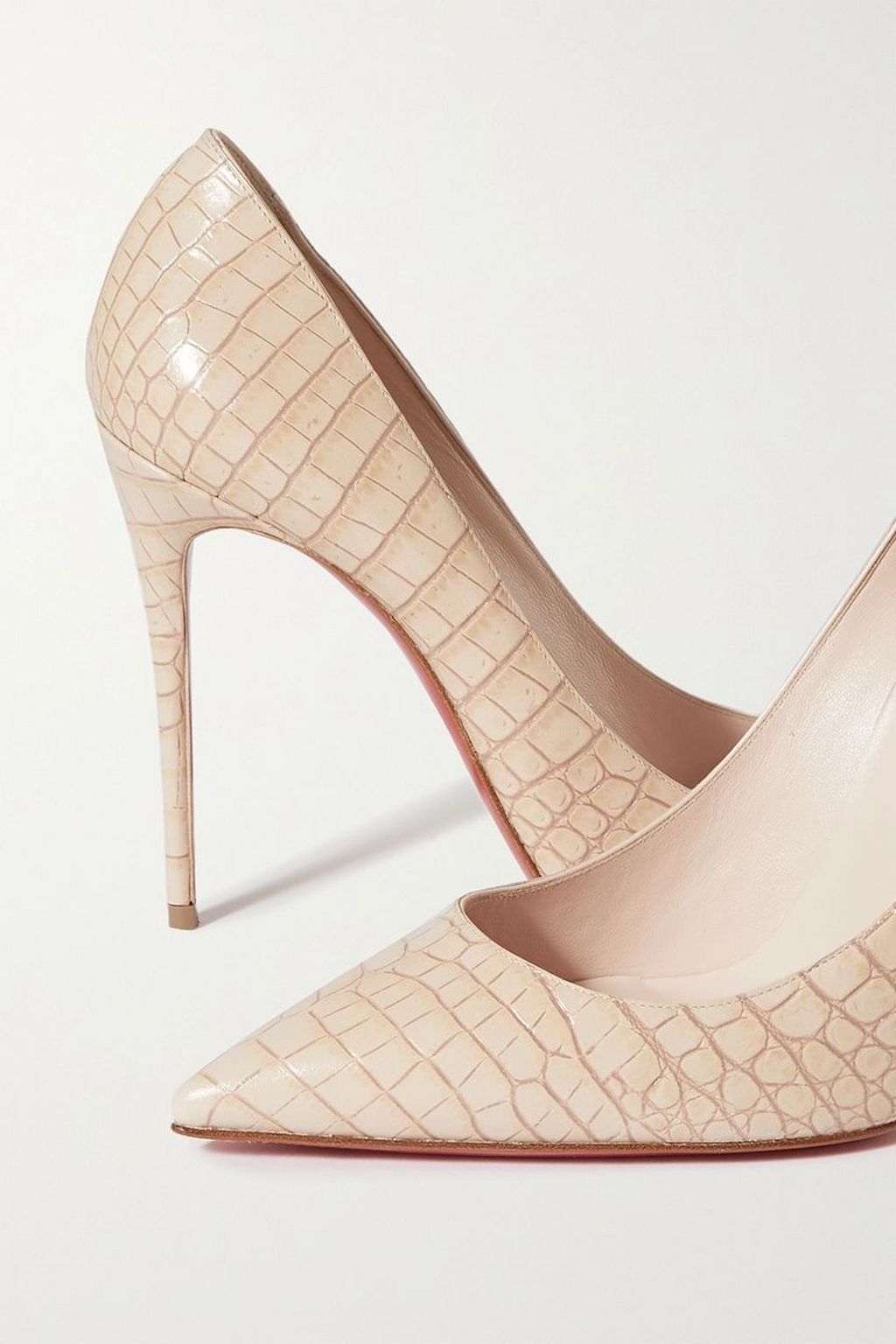 CHRISTIAN LOUBOUTIN Kate 100 croc-effect leather pumps
