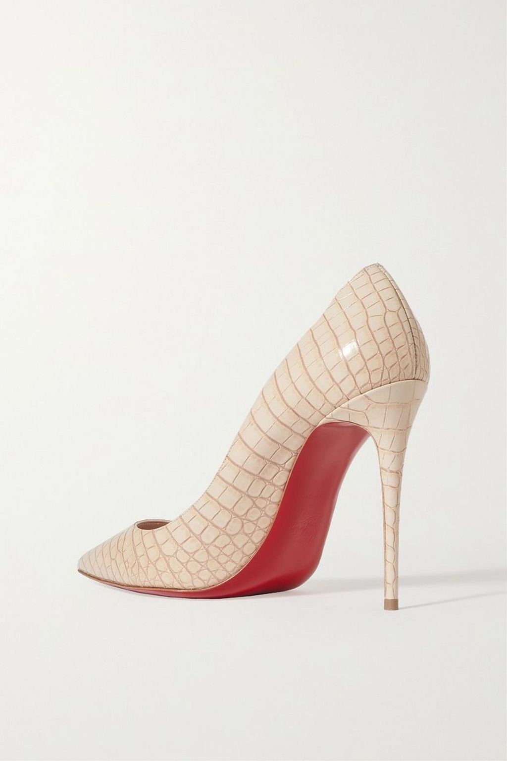CHRISTIAN LOUBOUTIN Kate 100 croc-effect leather pumps