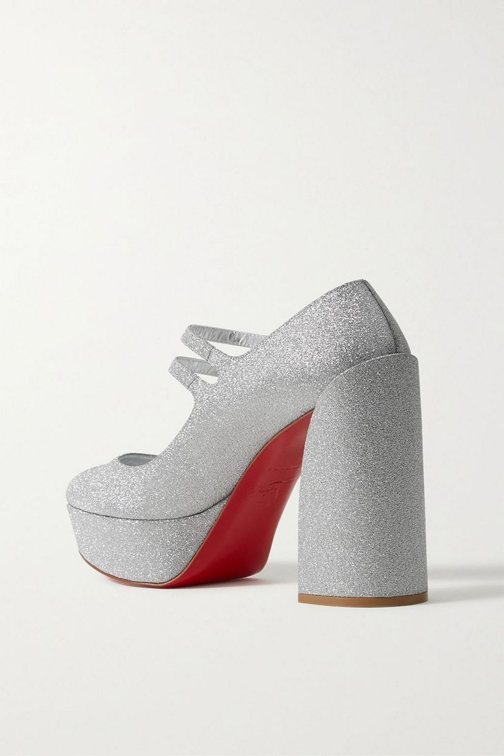 CHRISTIAN LOUBOUTIN Movida Jane 130 glittered leather platform pumps