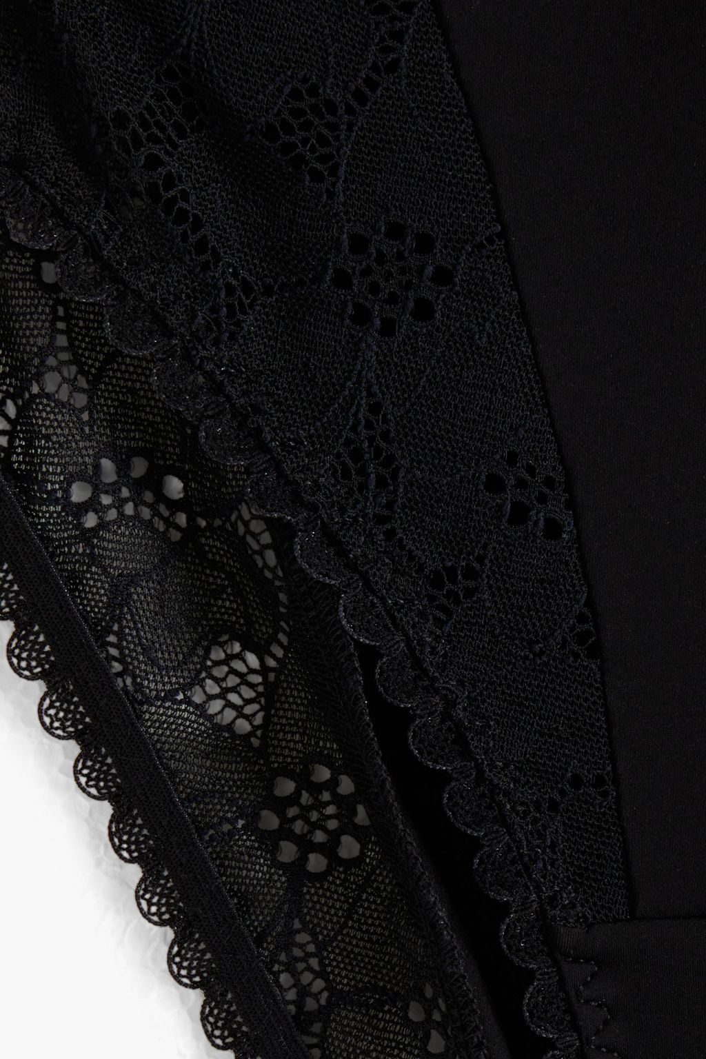 MAISON LEJABY June stretch-lace and jersey mid-rise briefs