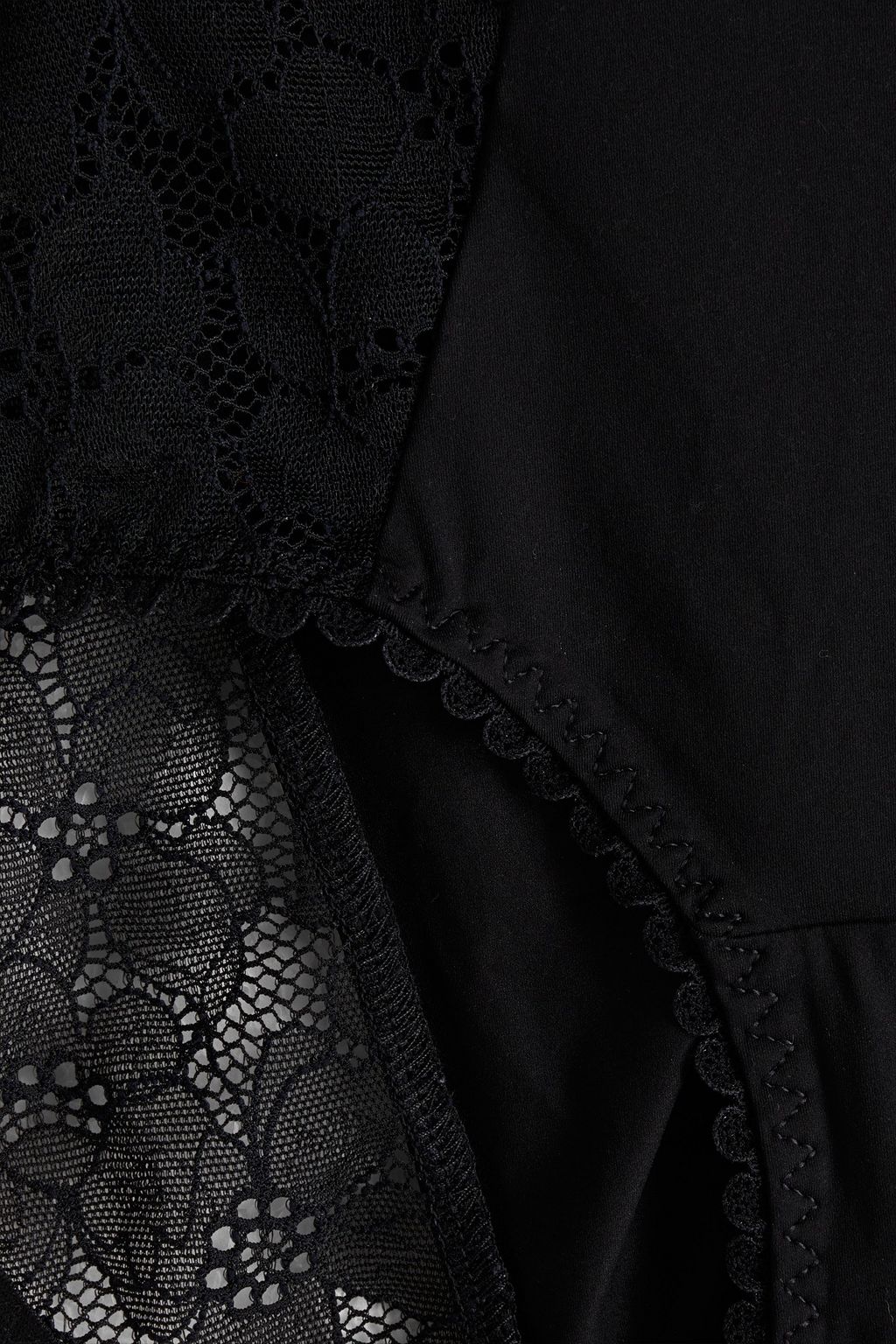 MAISON LEJABY June stretch-lace and jersey high-rise briefs