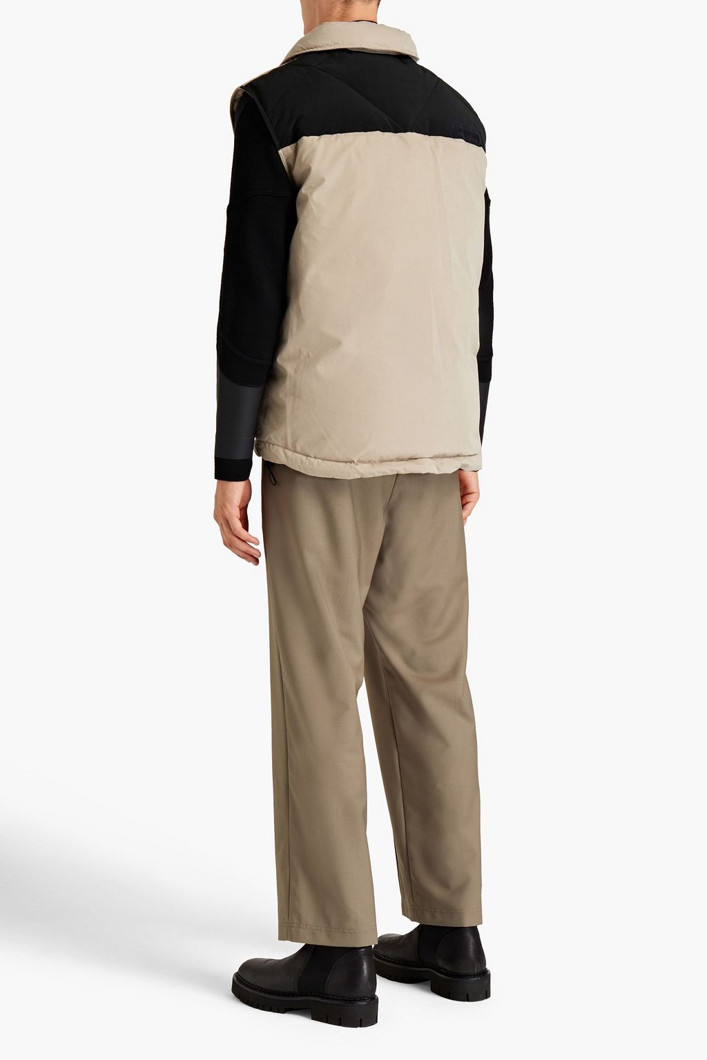 HELMUT LANG Shell-trimmed cotton-blend down vest
