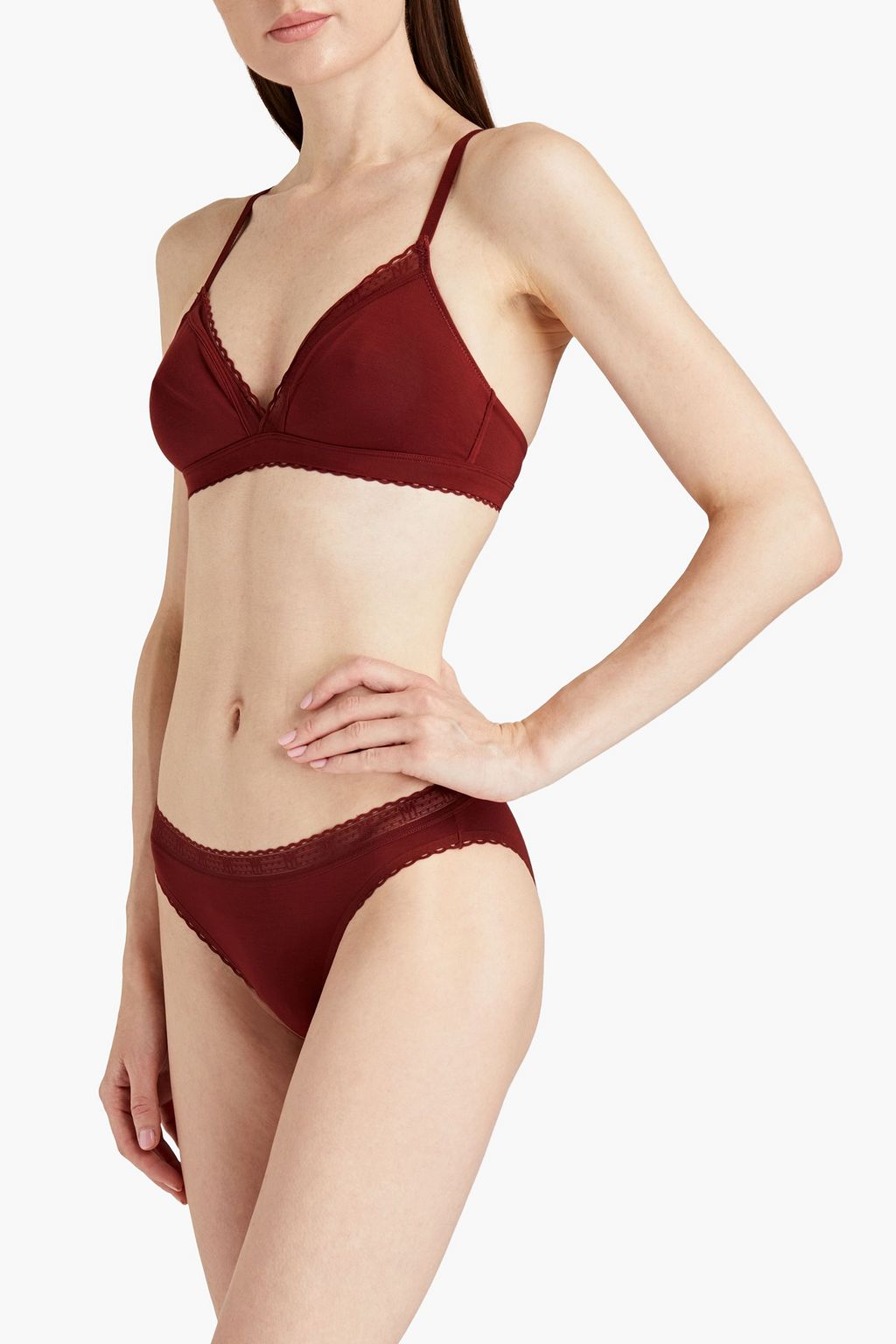 MAISON LEJABY La Petite Lejaby scalloped stretch-modal briefs