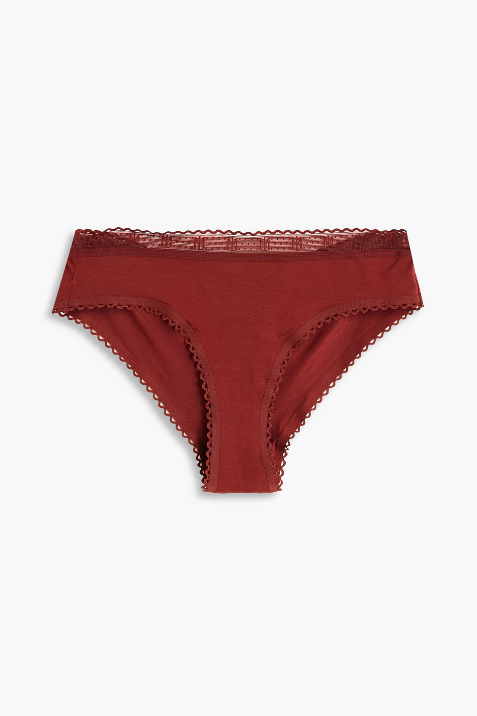 Maison Lejaby Tulle-trimmed stretch-Micro Modal mid-rise briefs