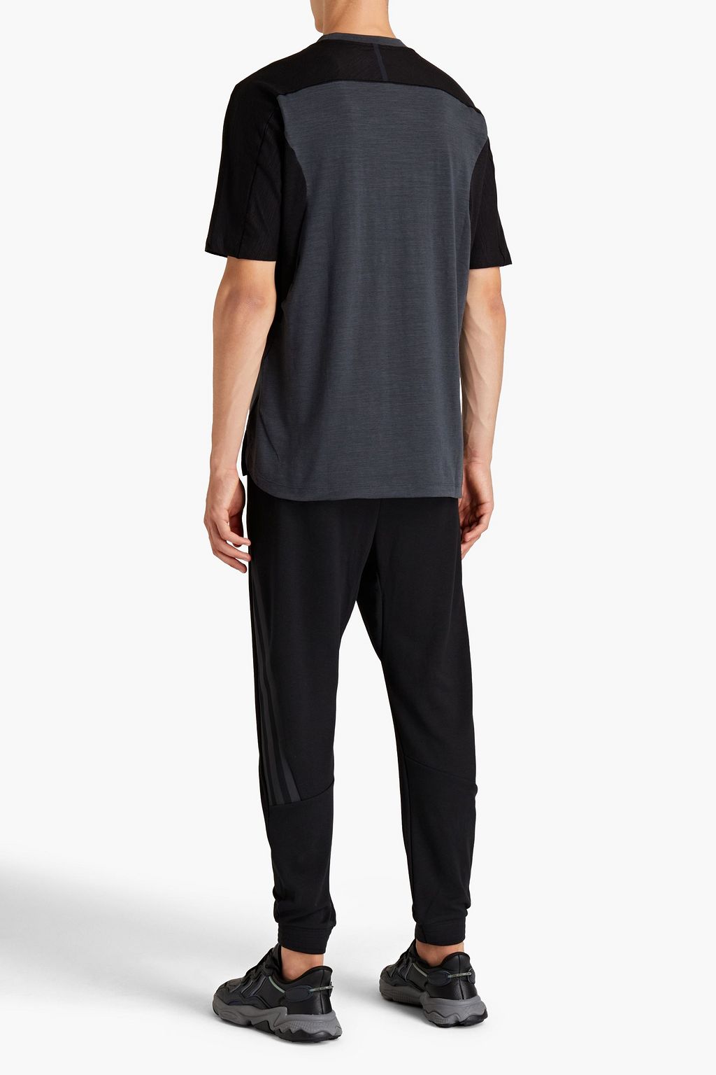 ADIDAS Zweifarbiges T-Shirt aus Jersey mit Flammgarneffekt