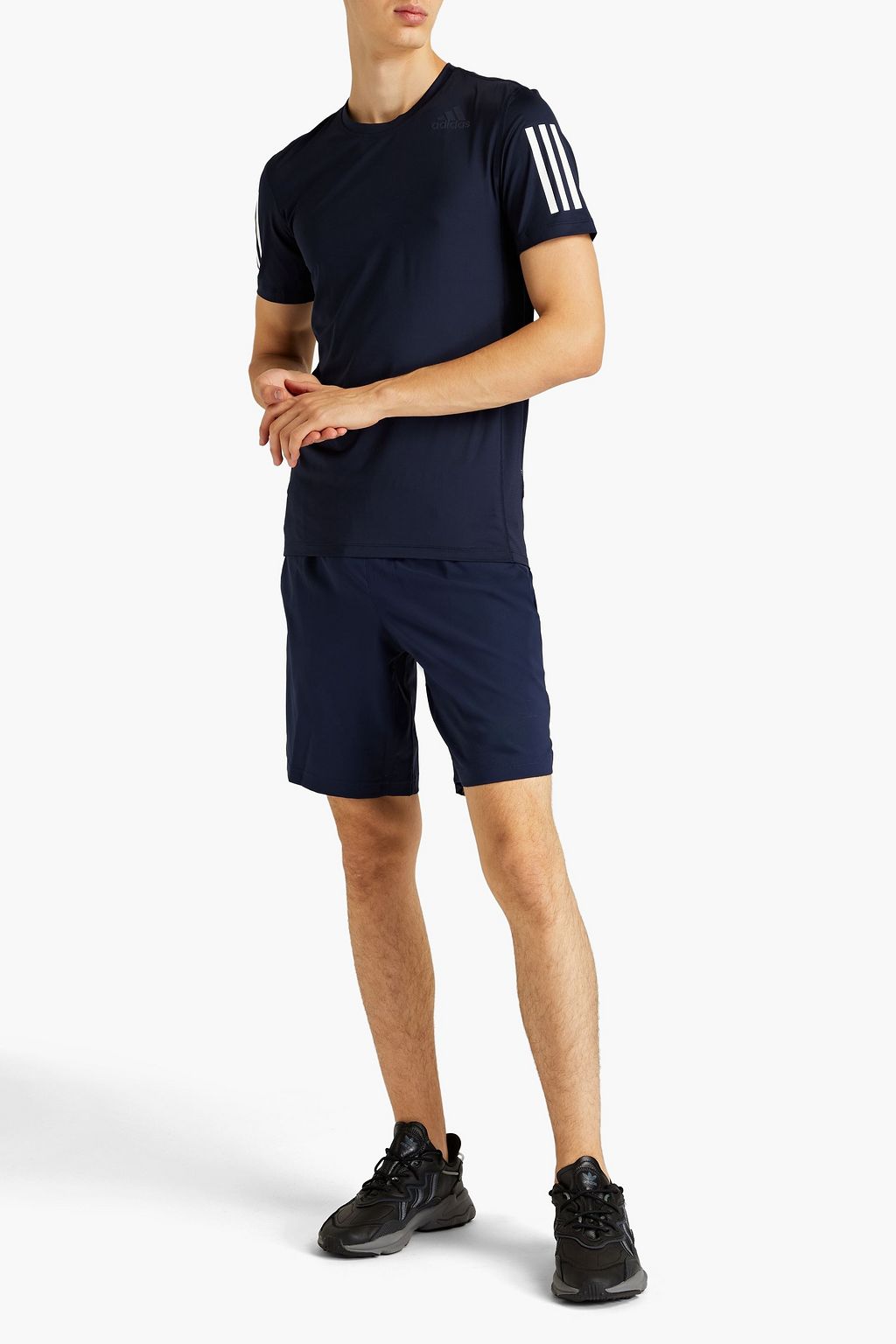 ADIDAS T-Shirt aus recyceltem Stretch-Jersey mit Print