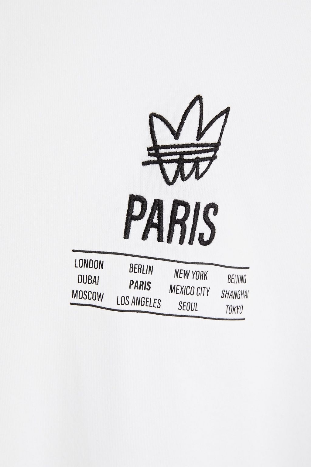 ADIDAS ORIGINALS Embroidered printed cotton-jersey T-shirt