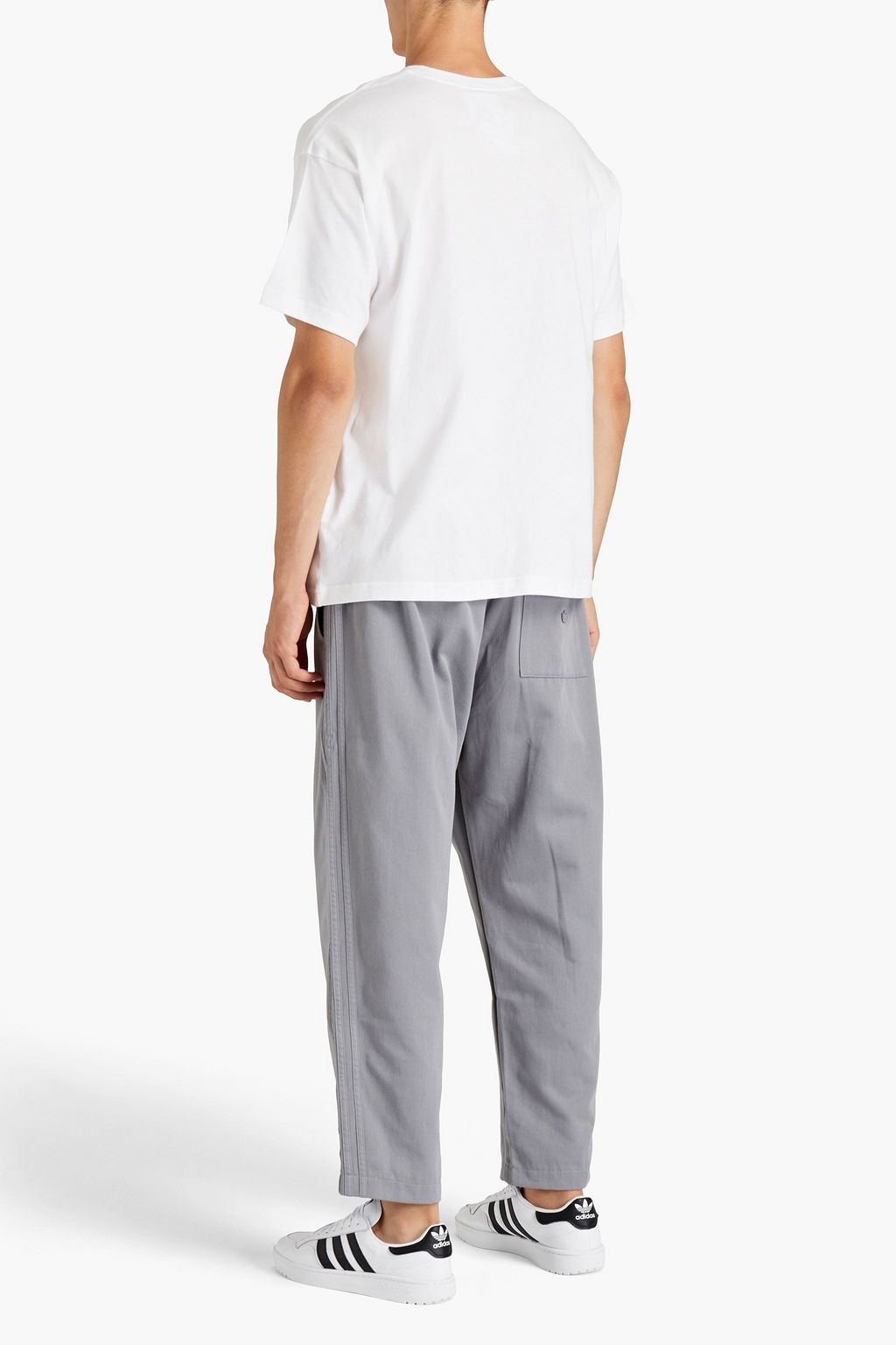 ADIDAS ORIGINALS Embroidered printed cotton-jersey T-shirt