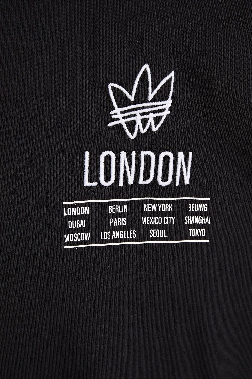 ADIDAS ORIGINALS Embroidered printed cotton-jersey T-shirt
