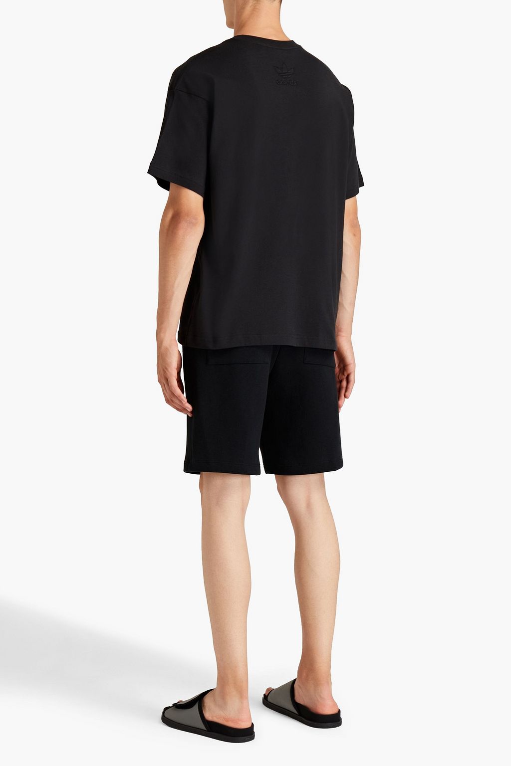 ADIDAS ORIGINALS Embroidered printed cotton-jersey T-shirt