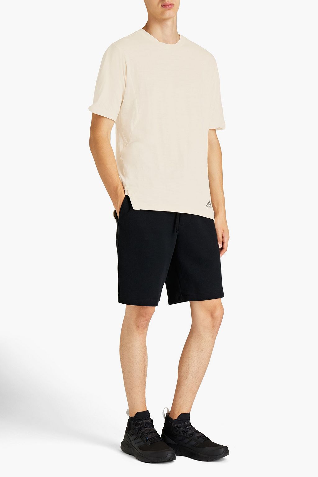 ADIDAS Bedrucktes T-Shirt aus Jersey mit Flammgarneffekt