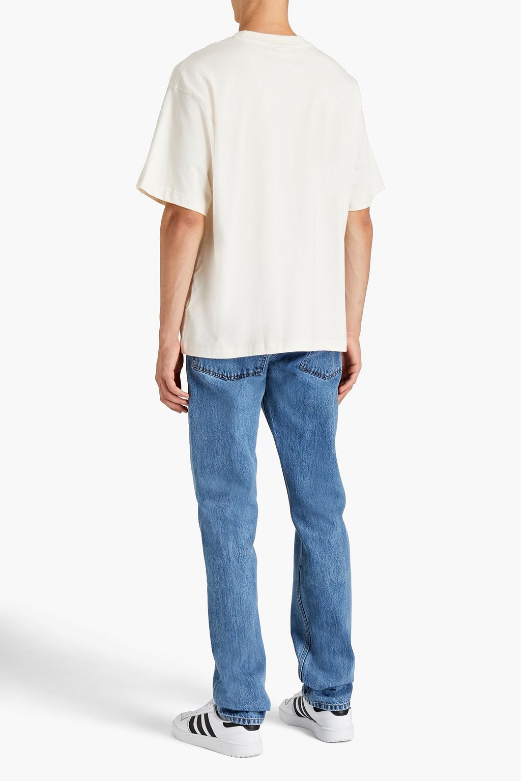 ADIDAS ORIGINALS Logo-appliquéd organic cotton-jersey T-shirt