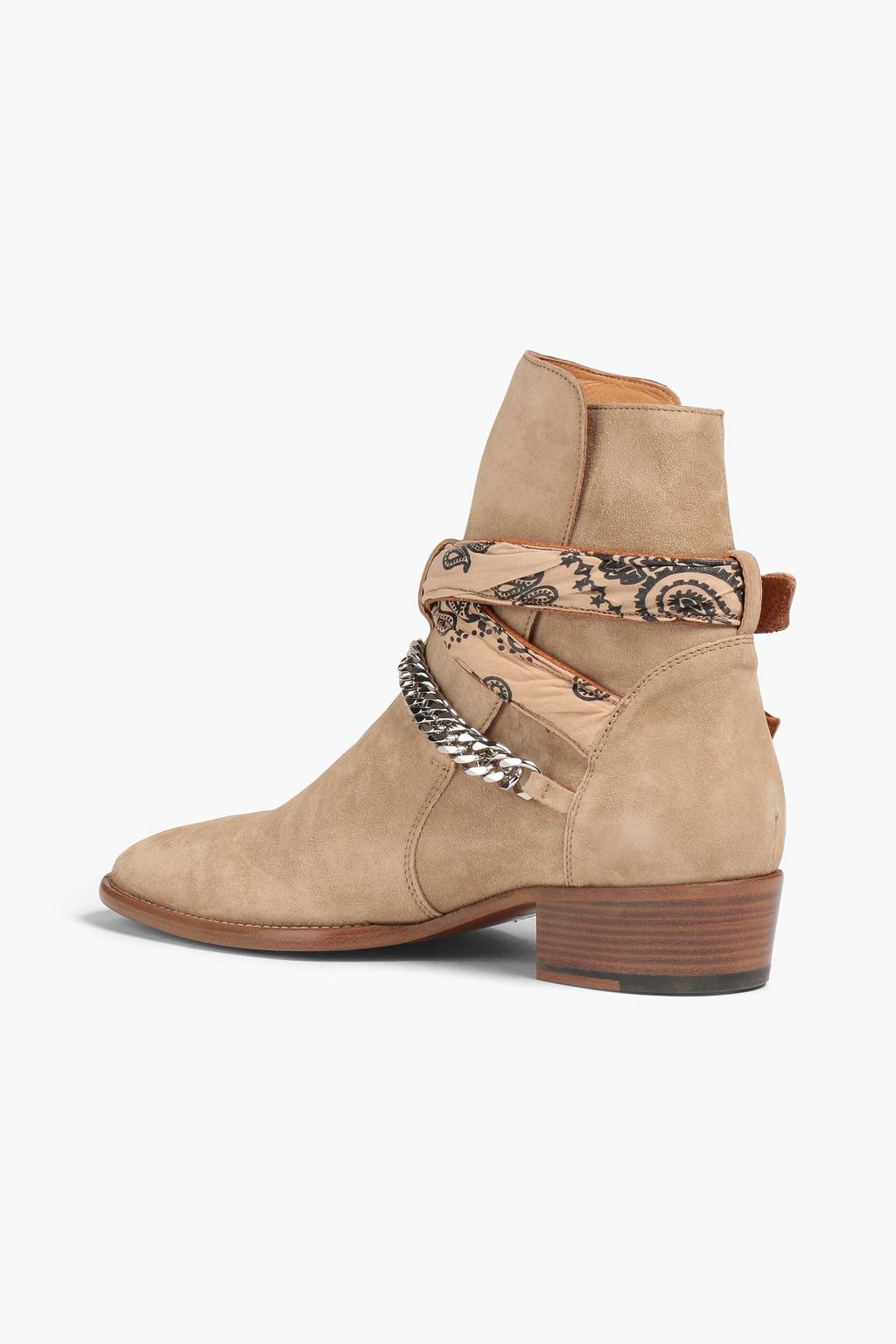 AMIRI Chain-trimmed suede ankle boots