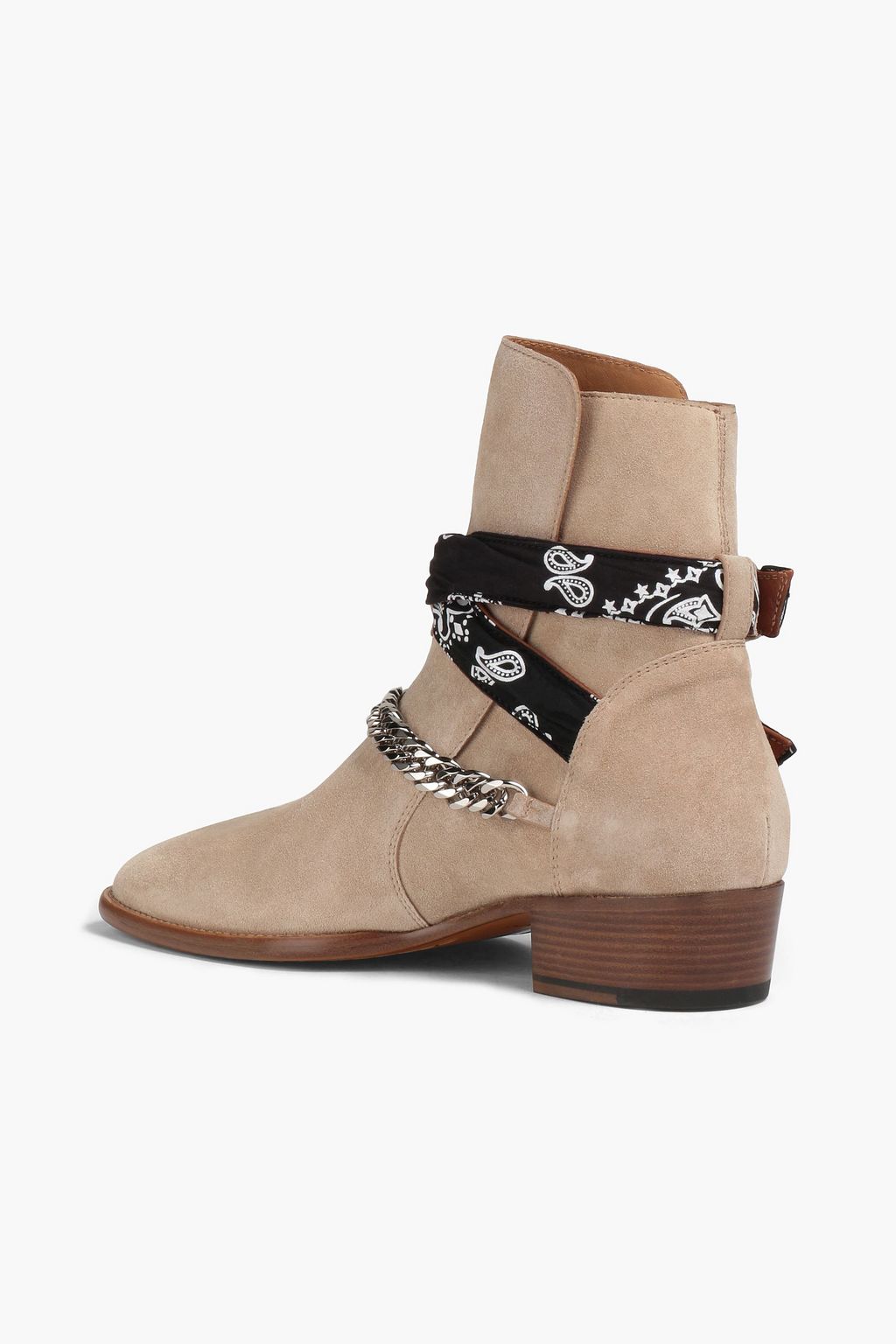 AMIRI Chain-trimmed suede ankle boots