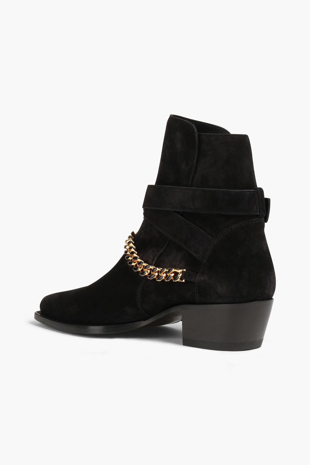 AMIRI Jodhpur chain-trimmed suede ankle boots