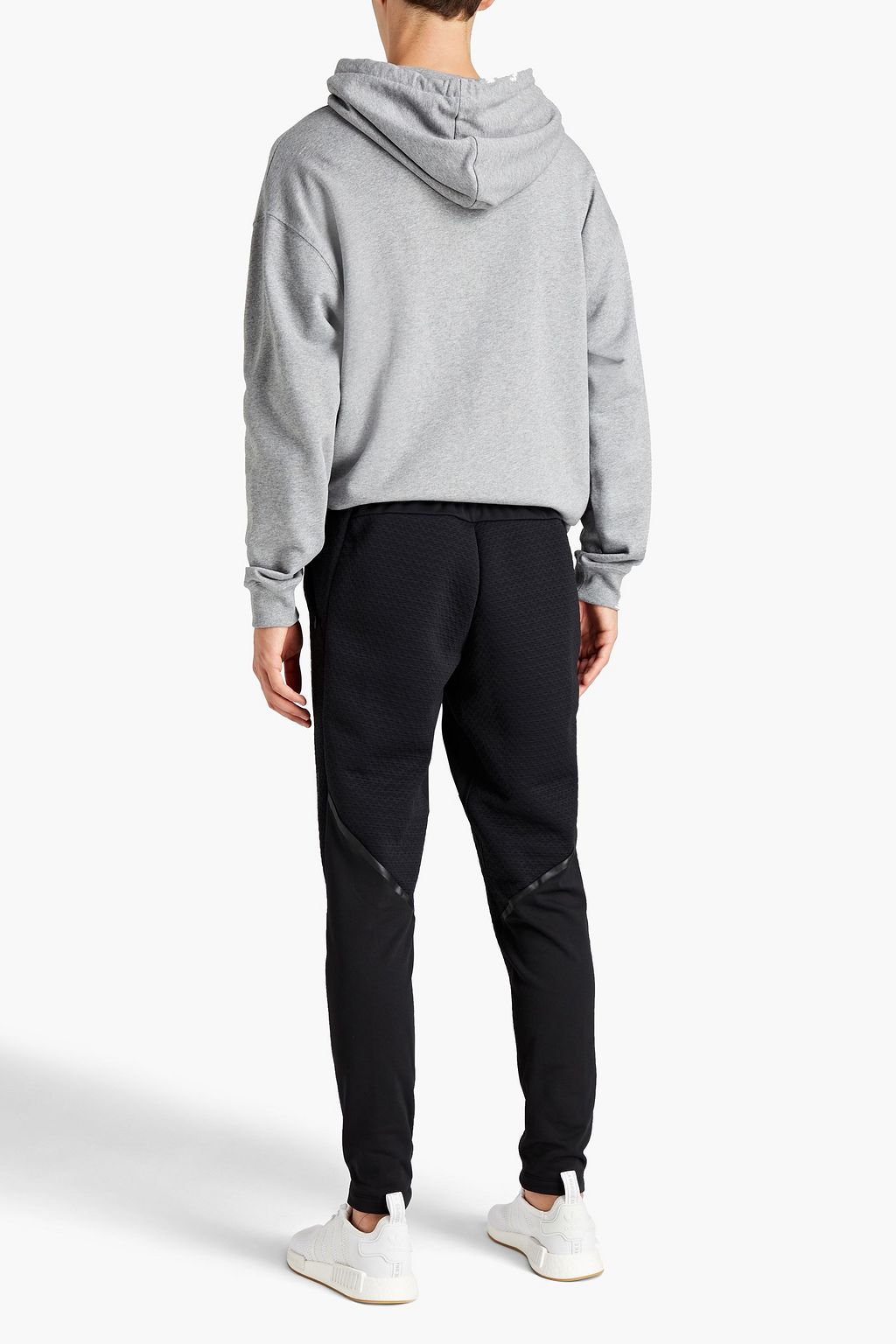 ADIDAS Printed textured scuba track pants