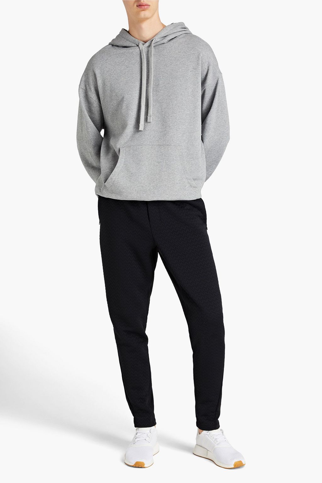 ADIDAS Printed textured scuba track pants