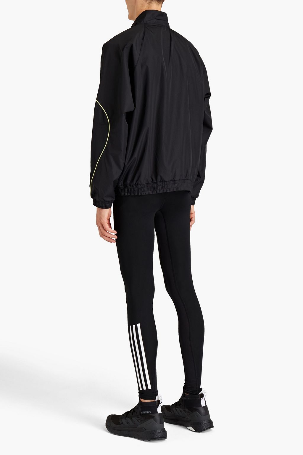 ADIDAS Cropped logo-print stretch-jersey tights