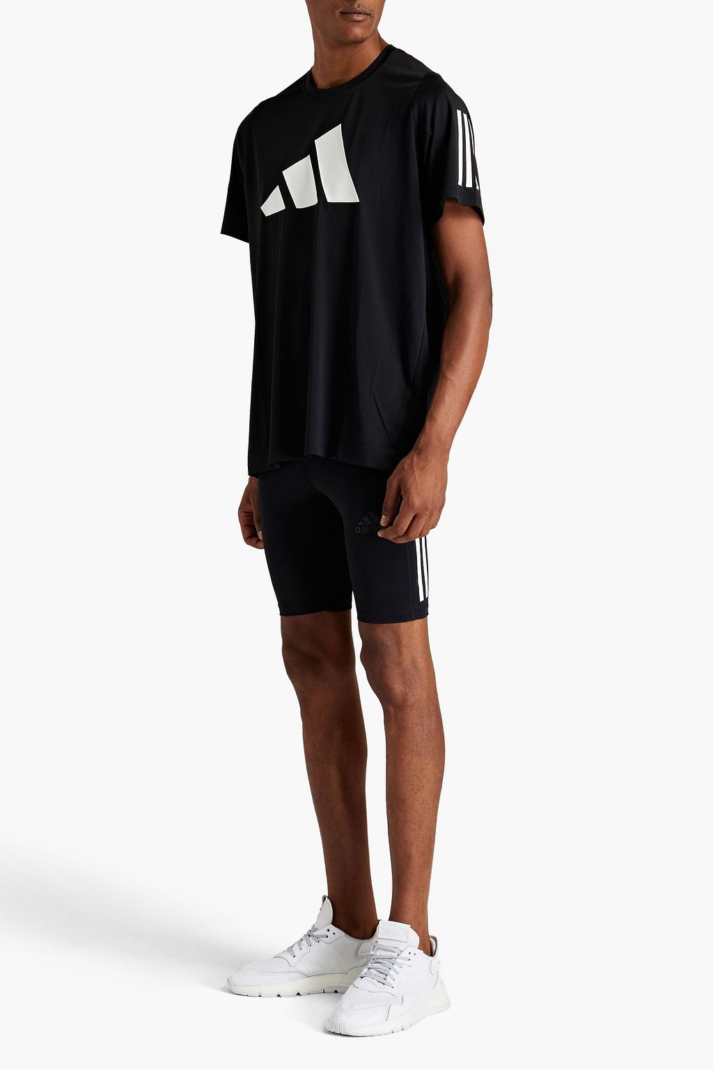 ADIDAS Striped  cycling shorts