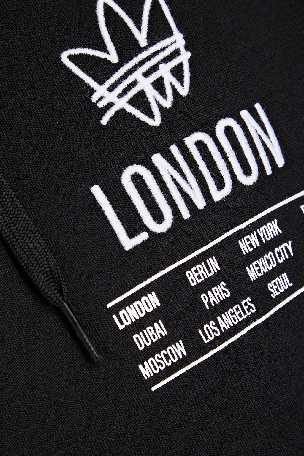 ADIDAS ORIGINALS Embroidered cotton-blend fleece sweatshirt