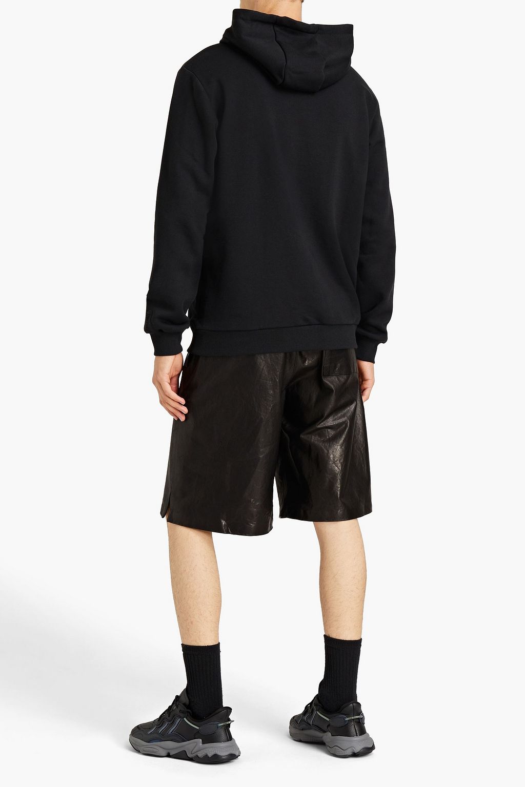 ADIDAS ORIGINALS Embroidered cotton-blend fleece sweatshirt